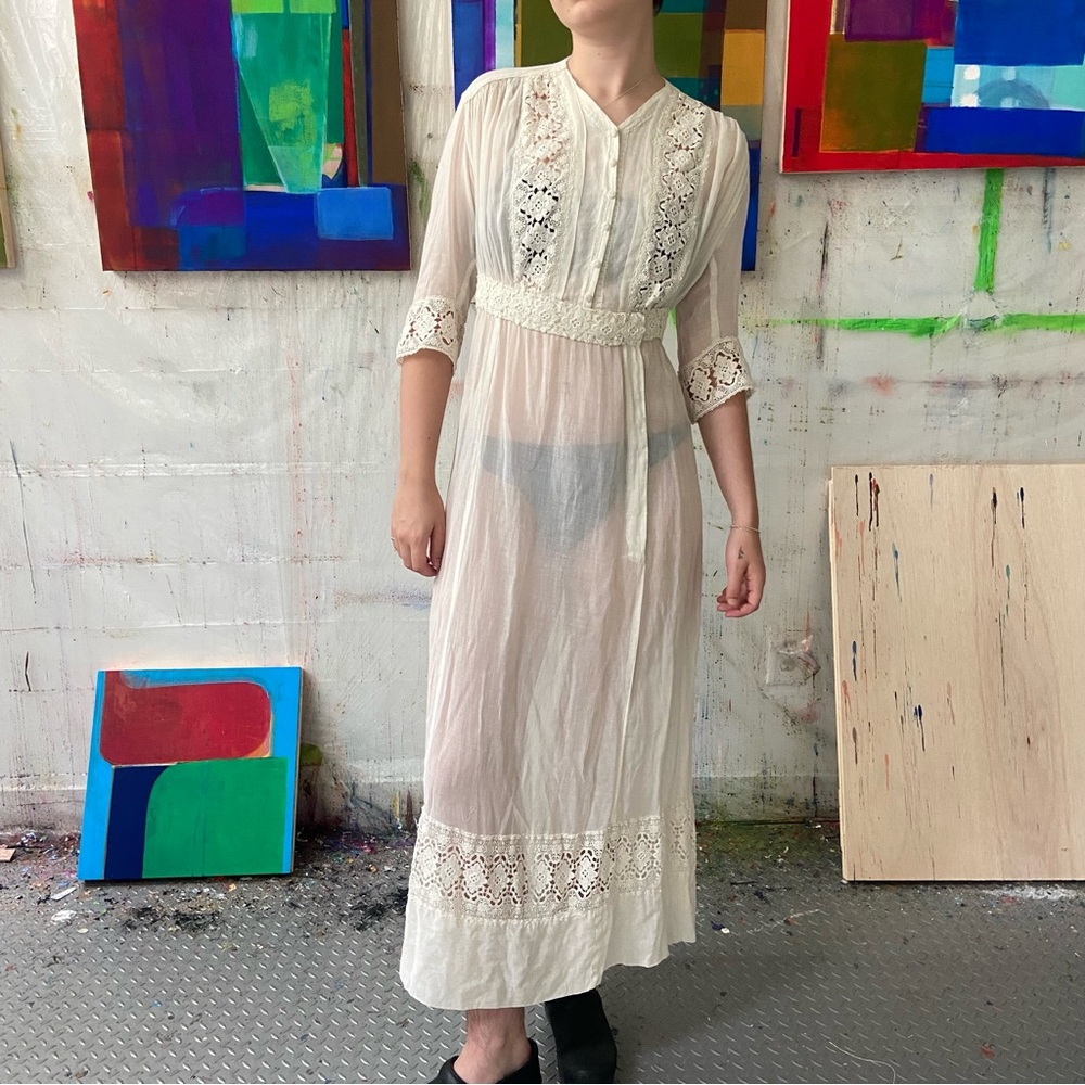 antique edwardian lawn dress